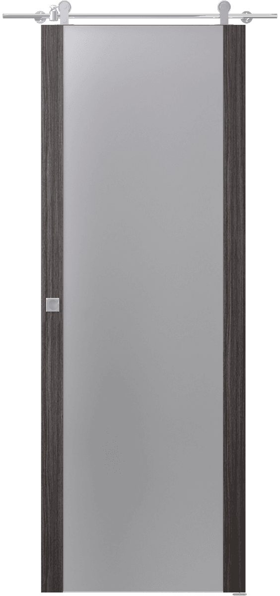 PALLADIO 202 VETRO GRAY OAK BARN DOORS BELLDINNI MODERN INTERIOR DOOR - 1