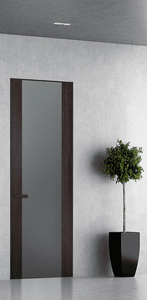 AVON 202 VETRO VERALINGA OAK DOUBLE INVISIBLE METAL FRAME BELLDINNI MODERN INTERIOR DOOR - 1