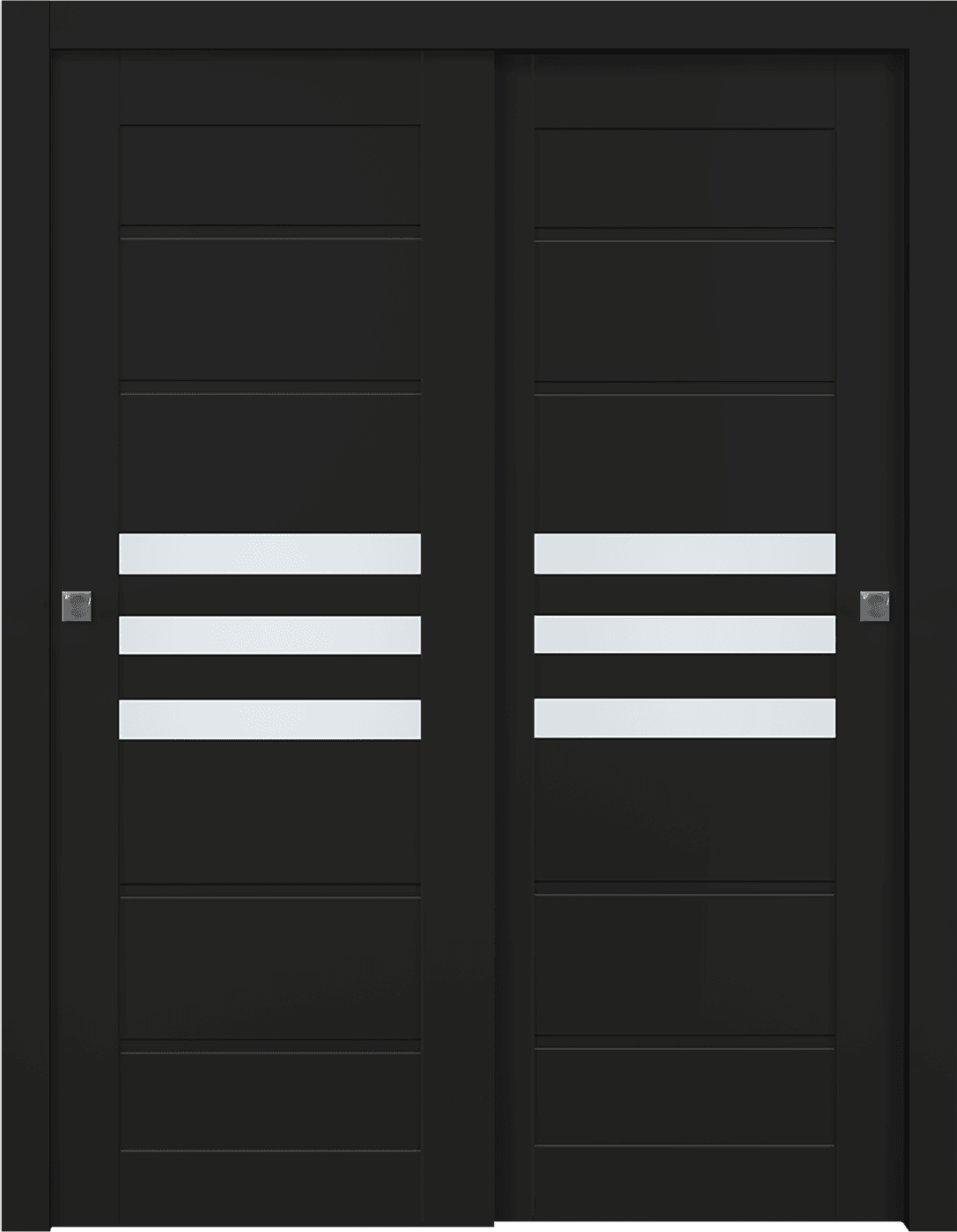 DOME VETRO BLACK MATTE BYPASS BELLDINNI MODERN INTERIOR DOOR - 1