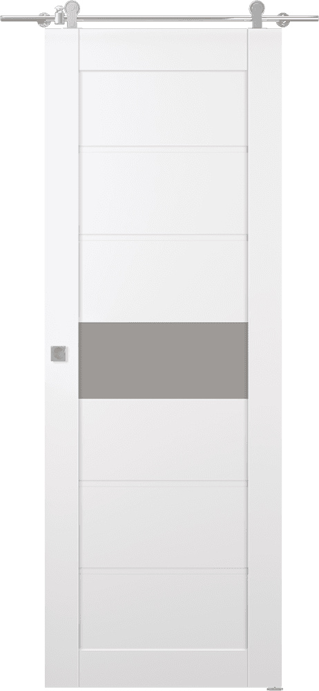EDNA VETRO SNOW WHITE DOUBLE BARN BELLDINNI MODERN INTERIOR DOOR - 1