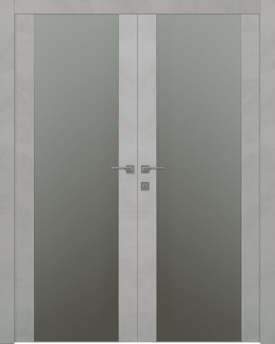 AVON 202 VETRO LIGHT URBAN DOUBLE BELLDINNI MODERN INTERIOR DOOR - 1