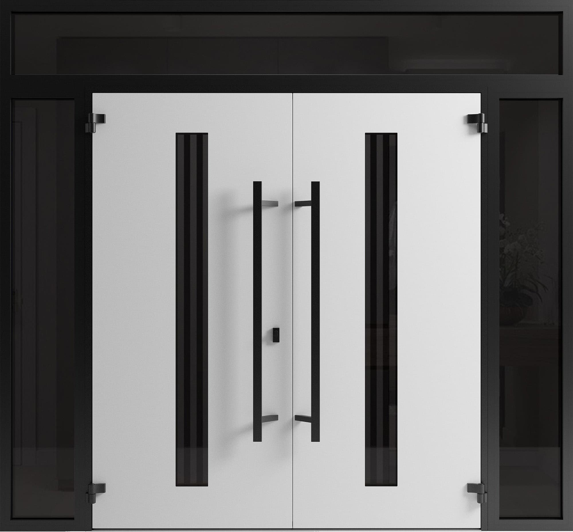 Double metal-aluminum modern exterior door Ronex 1055 8ft - 7
