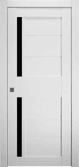 ESTA BLACK VETRO BIANCO NOBLE POCKET BELLDINNI MODERN INTERIOR DOOR - 1