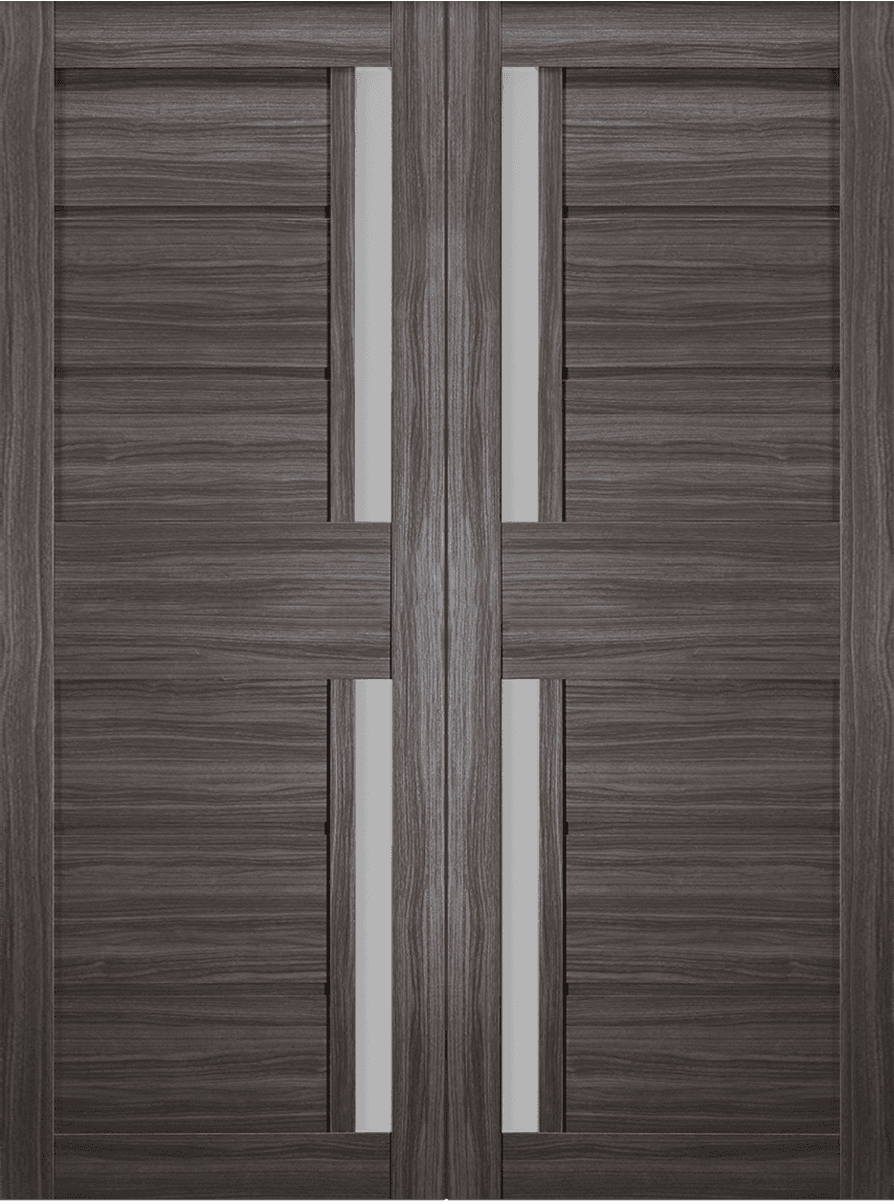 ESTA VETRO GRAY OAK DOUBLE BARN BELLDINNI MODERN INTERIOR DOOR - 2