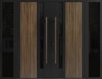 Double metal-aluminum modern exterior door Dekton 0163 5ft - 3