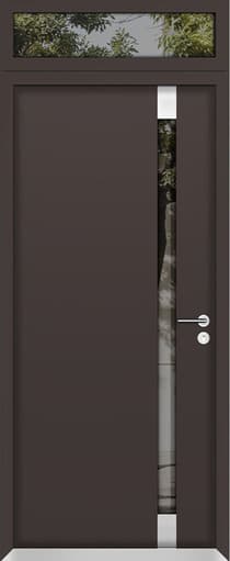 Single metal-aluminum modern exterior door Cynex 6777 B - 4