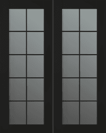 AVON 10 LITE VETRO BLACK MATTE DOUBLE BI-FOLD BELLDINNI MODERN INTERIOR DOOR - 2