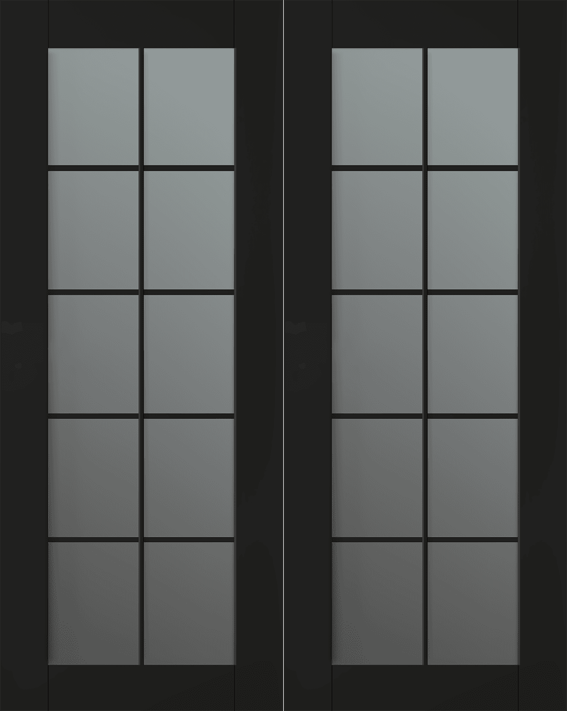 AVON 10 LITE VETRO BLACK MATTE DOUBLE BI-FOLD BELLDINNI MODERN INTERIOR DOOR - 2