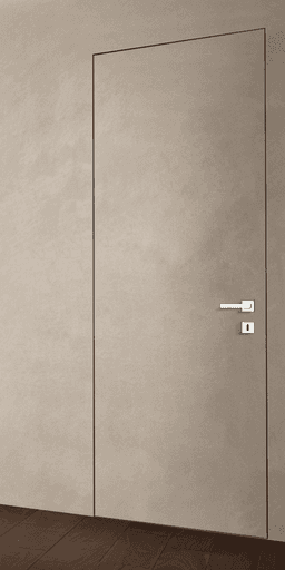 Primed Door Plastering Double Frameless Belldinni Modern Interior Door - 1