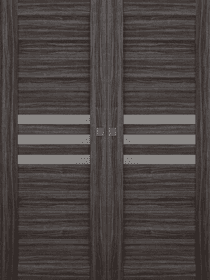DOME VETRO GRAY OAK DOUBLE MAGIC BELLDINNI MODERN INTERIOR DOOR - 1