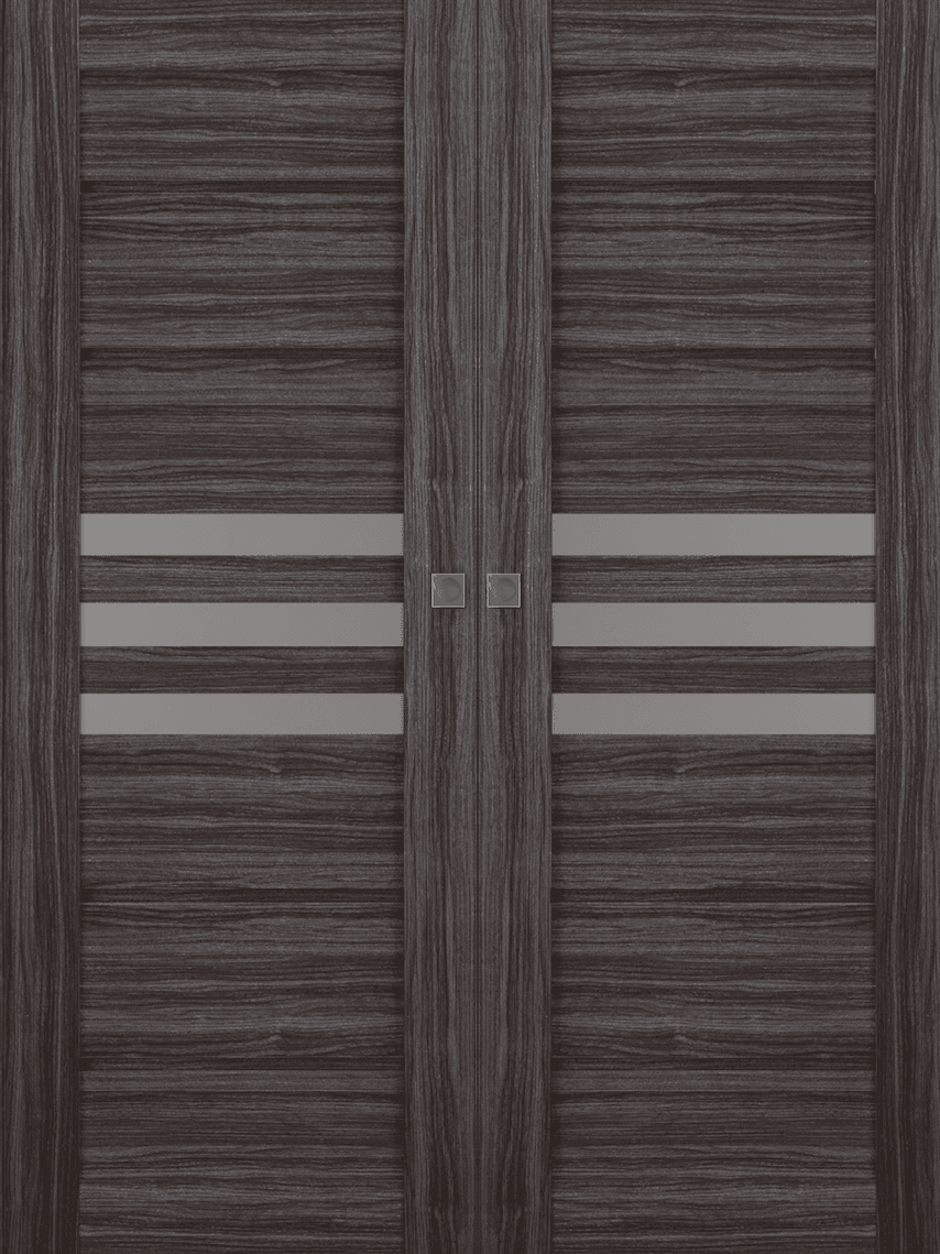 DOME VETRO GRAY OAK DOUBLE MAGIC BELLDINNI MODERN INTERIOR DOOR - 1