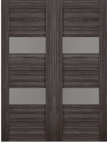 BERTA VETRO GRAY OAK DOUBLE BARN BELLDINNI MODERN INTERIOR DOOR - 2
