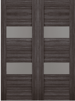 BERTA VETRO GRAY OAK DOUBLE BARN BELLDINNI MODERN INTERIOR DOOR - 2
