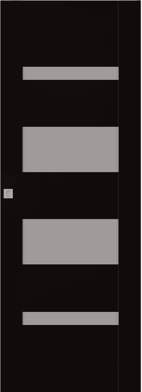 MIRELLA VETRO BLACK MATTE MAGIC BELLDINNI MODERN INTERIOR DOOR - 1