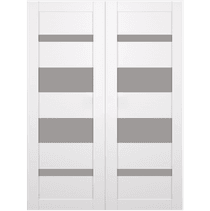 MIRELLA VETRO SNOW WHITE BYPASS BELLDINNI MODERN INTERIOR DOOR - 2