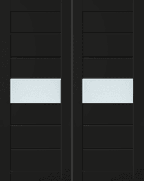 EDNA VETRO BLACK MATTE DOUBLE INVISIBLE METAL FRAME BELLDINNI MODERN INTERIOR DOOR - 2