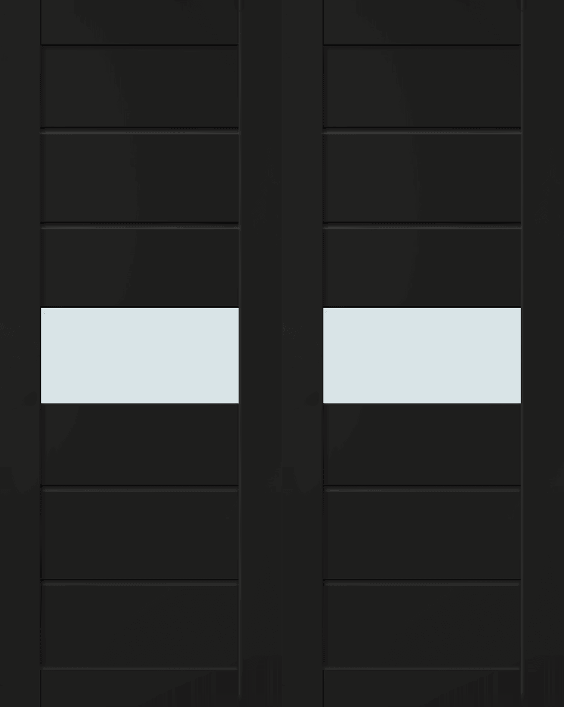 EDNA VETRO BLACK MATTE DOUBLE INVISIBLE METAL FRAME BELLDINNI MODERN INTERIOR DOOR - 2