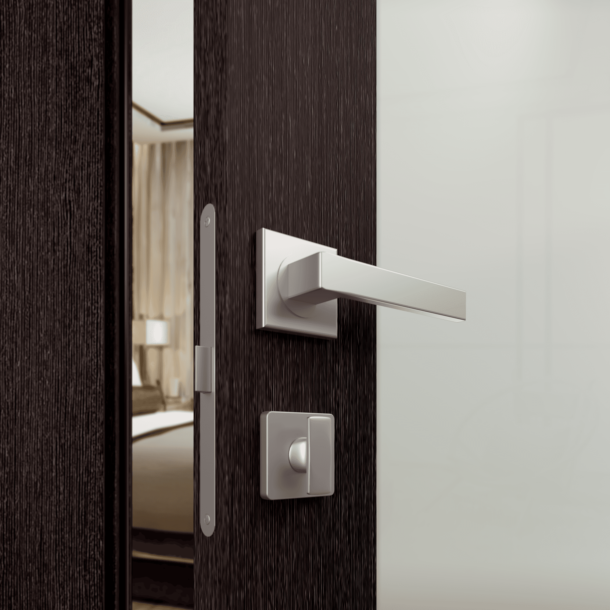 AVANTI 5 LITE VETRO BLACK APRICOT DOUBLE INVISIBLE METAL FRAME BELLDINNI MODERN INTERIOR DOOR - 3