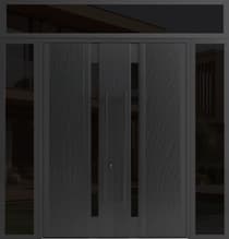 Double metal-aluminum modern exterior door Dekton 0163 5ft - 6