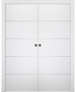 PALLADIO 4H BIANCO NOBLE DOUBLE POCKET BELLDINNI MODERN INTERIOR DOOR - 1