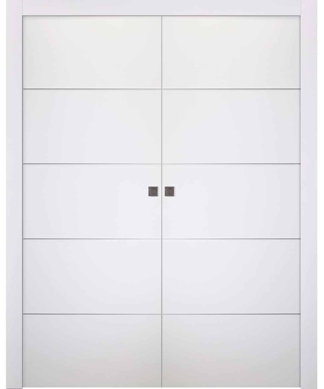 PALLADIO 4H BIANCO NOBLE DOUBLE POCKET BELLDINNI MODERN INTERIOR DOOR - 1