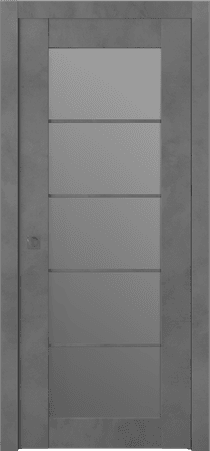 AVON 5 LITE VETRO DARK URBAN POCKET BELLDINNI MODERN INTERIOR DOOR - 1