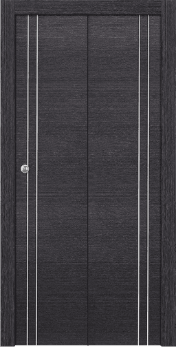 AVANTI 2V BLACK APRICOT DOUBLE BI-FOLD BELLDINNI MODERN INTERIOR DOOR - 1