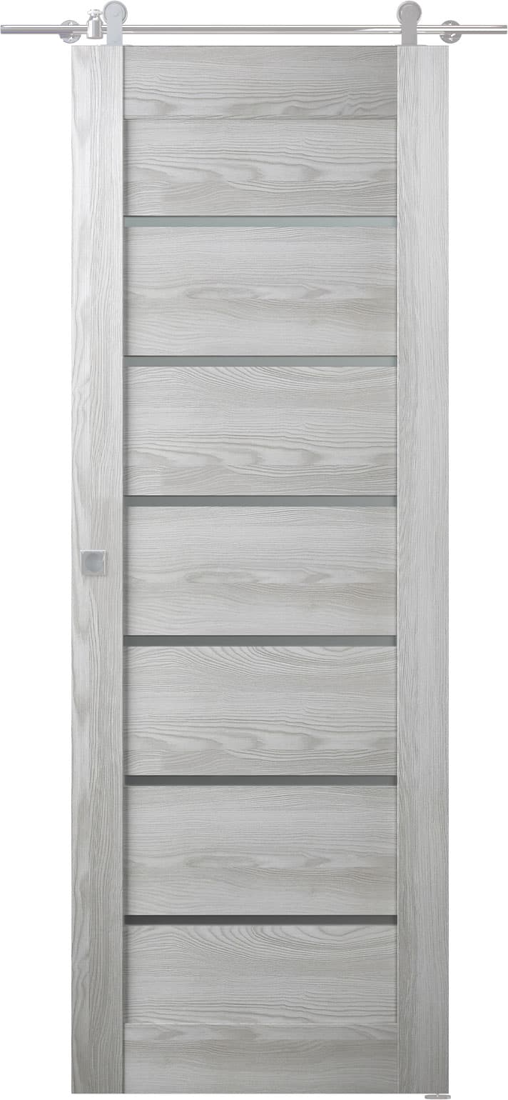 AVON 07-02 VETRO RIBEIRA ASH DOUBLE BARN BELLDINNI MODERN INTERIOR DOOR - 1