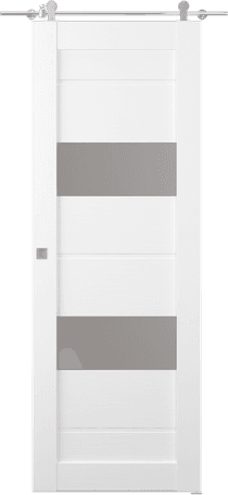 VITA VETRO BIANCO NOBLE BARN BELLDINNI MODERN INTERIOR DOOR - 1