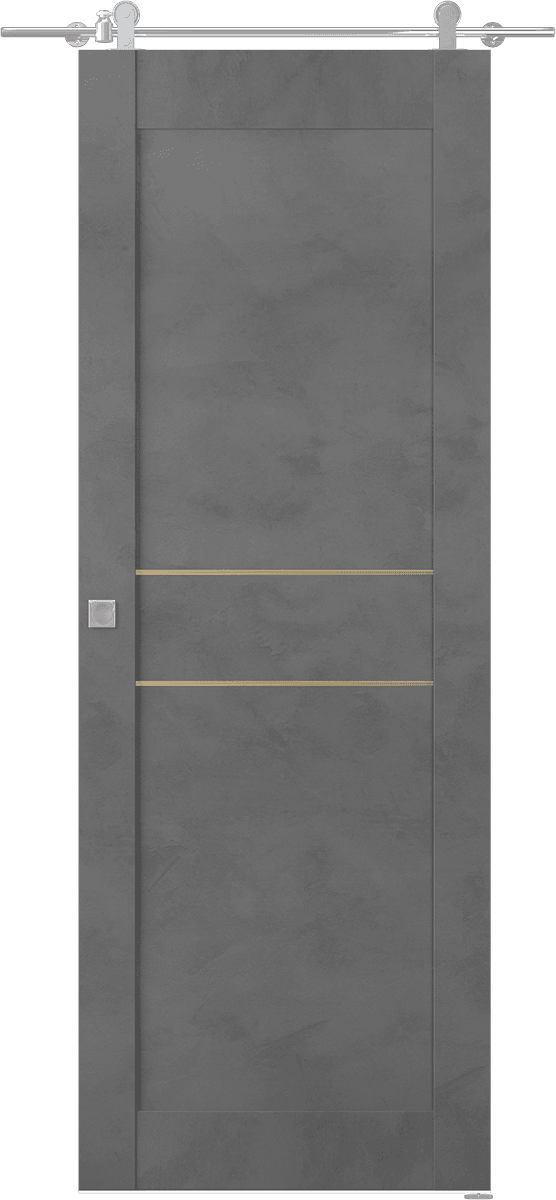 AVON 07 2HN GOLD DARK URBAN DOUBLE BARN BELLDINNI MODERN INTERIOR DOOR - 1