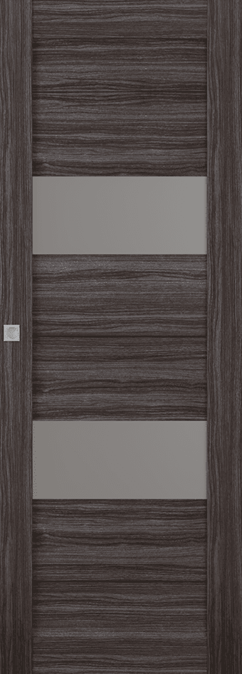 BERTA VETRO GRAY OAK MAGIC BELLDINNI MODERN INTERIOR DOOR - 1