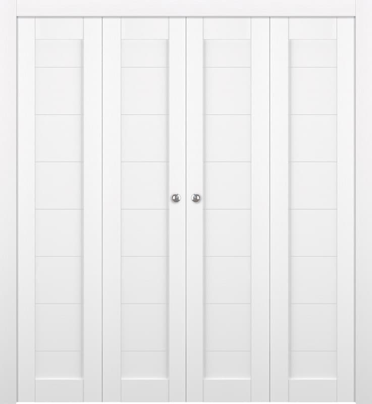 ERMI BIANCO NOBLE DOUBLE BI-FOLD BELLDINNI MODERN INTERIOR DOOR - 1