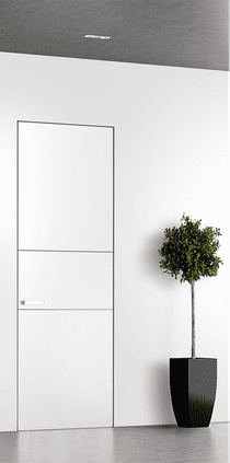 SMART PRO 2H POLAR WHITE DOUBLE INVISIBLE METAL FRAME BELLDINNI MODERN INTERIOR DOOR - 1