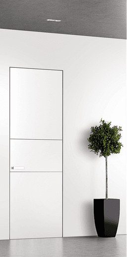 SMART PRO 2H POLAR WHITE DOUBLE INVISIBLE METAL FRAME BELLDINNI MODERN INTERIOR DOOR - 1
