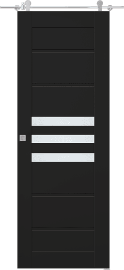 DOME VETRO BLACK MATTE BARN BELLDINNI MODERN INTERIOR DOOR - 1