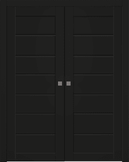 ALDA BLACK MATTE DOUBLE POCKET BELLDINNI MODERN INTERIOR DOOR - 1