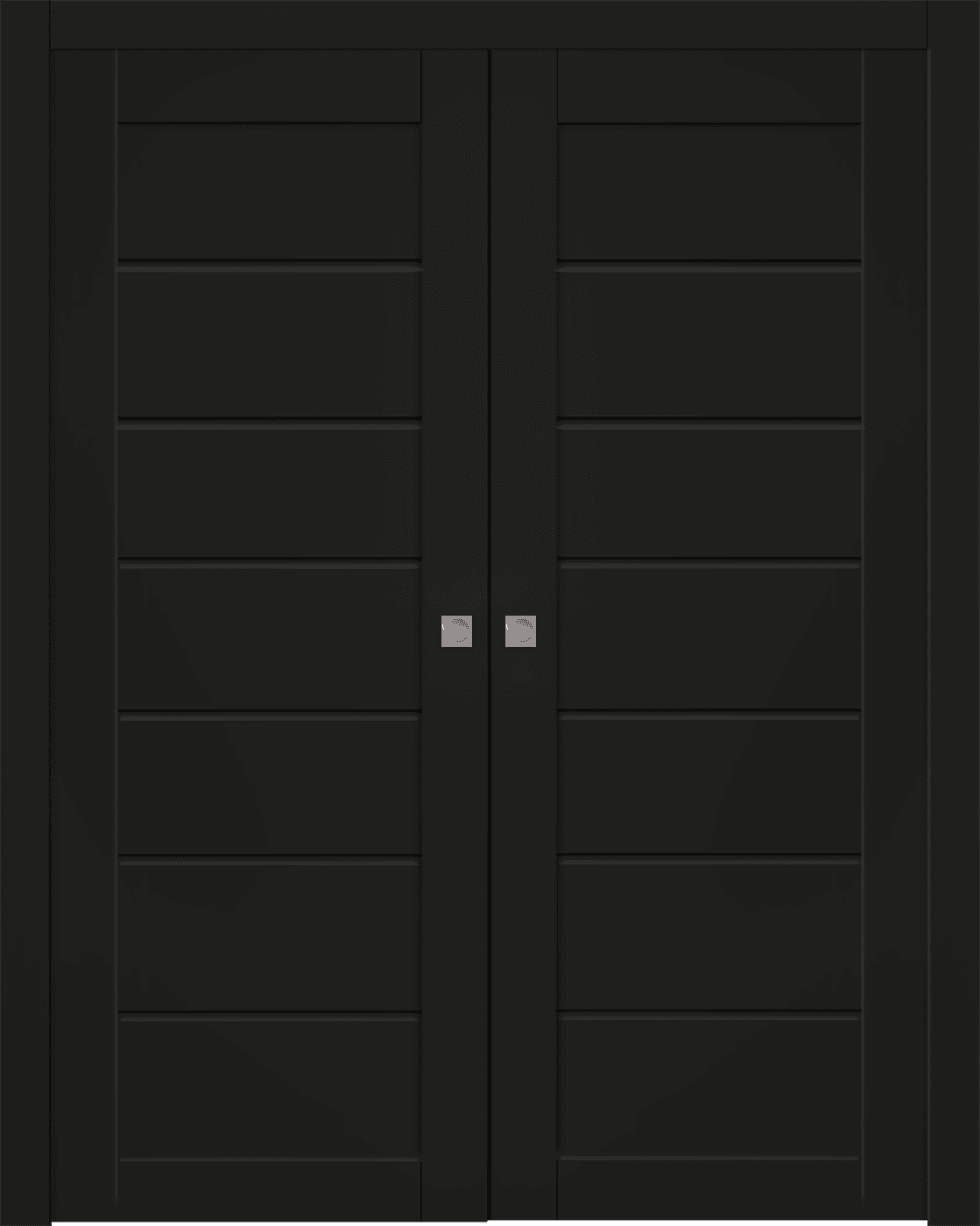 ALDA BLACK MATTE DOUBLE POCKET BELLDINNI MODERN INTERIOR DOOR - 1