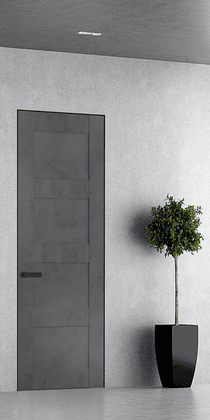 AVON 07 3R DARK URBAN DOUBLE INVISIBLE METAL FRAME BELLDINNI MODERN INTERIOR DOOR - 1