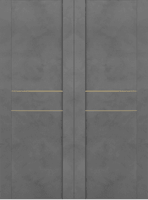 AVON 01 2HN GOLD DARK URBAN DOUBLE INVISIBLE METAL FRAME BELLDINNI MODERN INTERIOR DOOR - 2