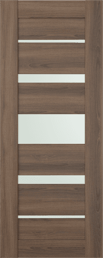 AVON 07-03 VETRO PECAN NUTWOOD INVISIBLE METAL FRAME BELLDINNI MODERN INTERIOR DOOR - 2