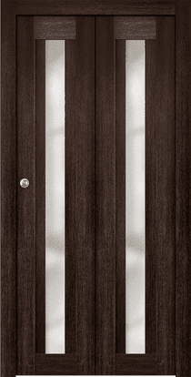 AVON 101 VETRO VERALINGA OAK BI-FOLD DOORS BELLDINNI MODERN INTERIOR DOOR - 1