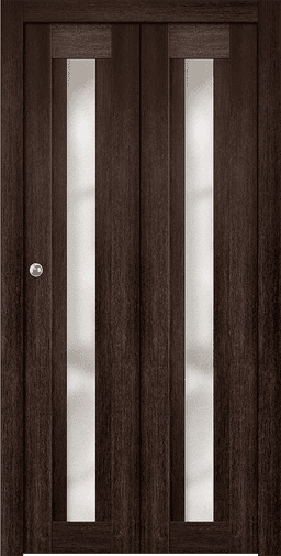 AVON 101 VETRO VERALINGA OAK BI-FOLD DOORS BELLDINNI MODERN INTERIOR DOOR - 1