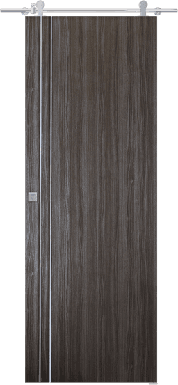 PALLADIO 2V GRAY OAK DOUBLE BARN BELLDINNI MODERN INTERIOR DOOR - 1