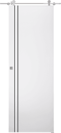 SMART PRO 2V BLACK POLAR WHITE DOUBLE BARN DOORS BELLDINNI MODERN INTERIOR DOOR - 1