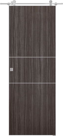 PALLADIO 2H GRAY OAK DOUBLE BARN BELLDINNI MODERN INTERIOR DOOR - 1