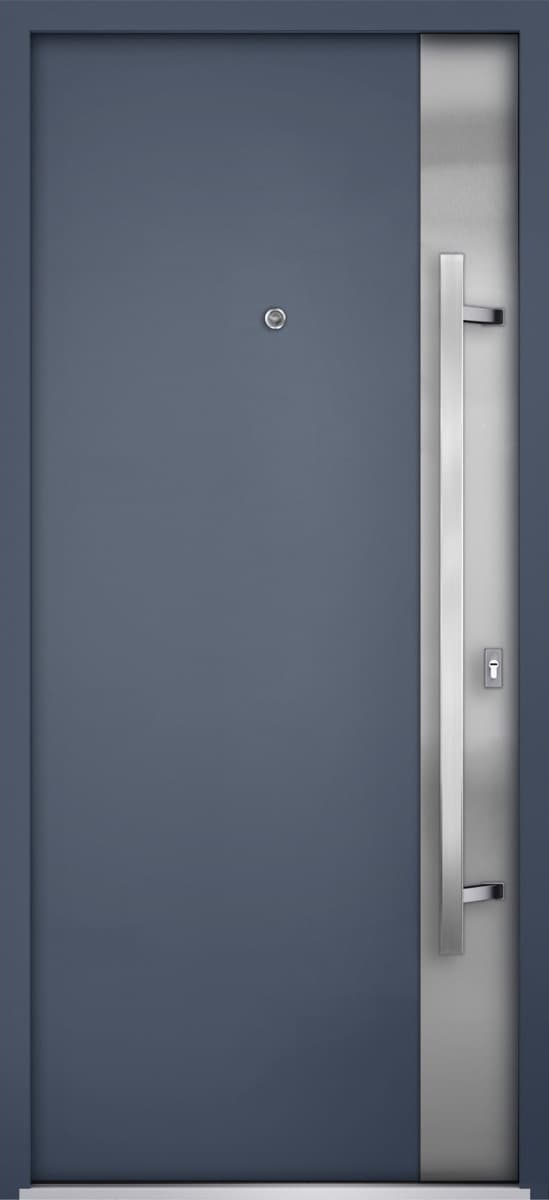 Single Modern Steel Exterior Door Deux 0729 - 1