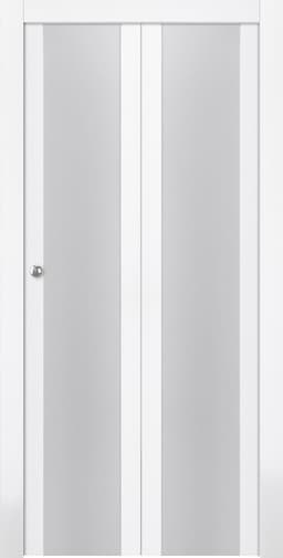 PALLADIO 202 VETRO BIANCO NOBLE BI-FOLD BELLDINNI MODERN INTERIOR DOOR - 1