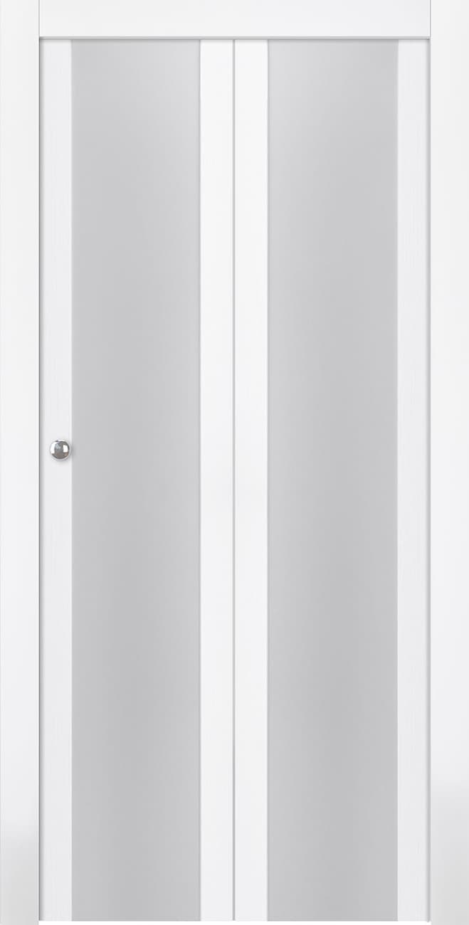 PALLADIO 202 VETRO BIANCO NOBLE BI-FOLD BELLDINNI MODERN INTERIOR DOOR - 1