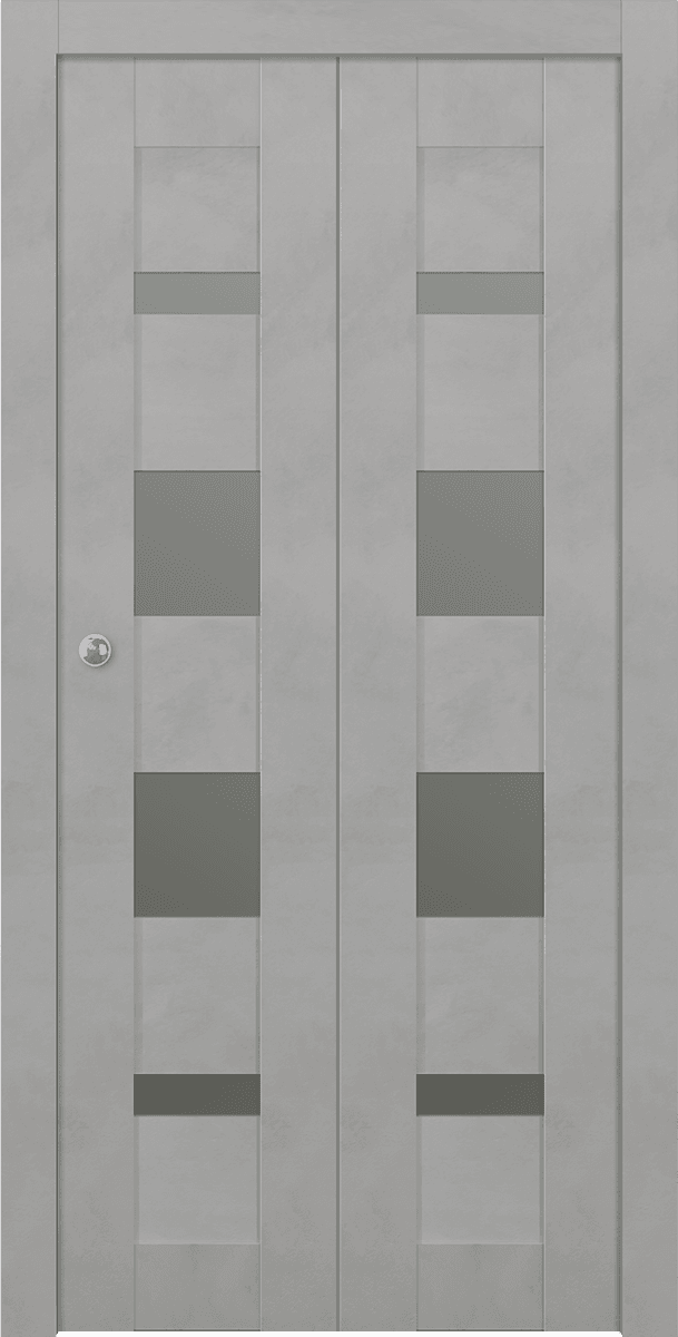 AVON 07-01 VETRO LIGHT URBAN DOUBLE BI-FOLD BELLDINNI MODERN INTERIOR DOOR - 1