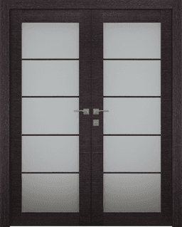 AVANTI 5 LITE VETRO BLACK APRICOT CLOSET BELLDINNI MODERN INTERIOR DOOR - 1